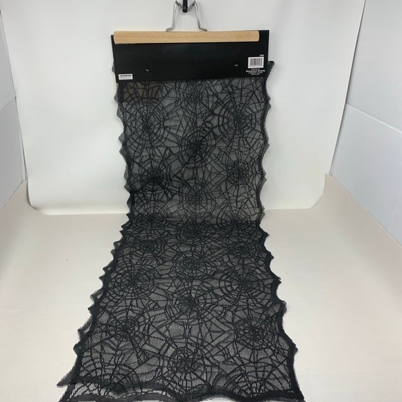 🕷️ web Halloween Black Spider Web Lace Table Runner new 🕷️ - Picture 7 of 12